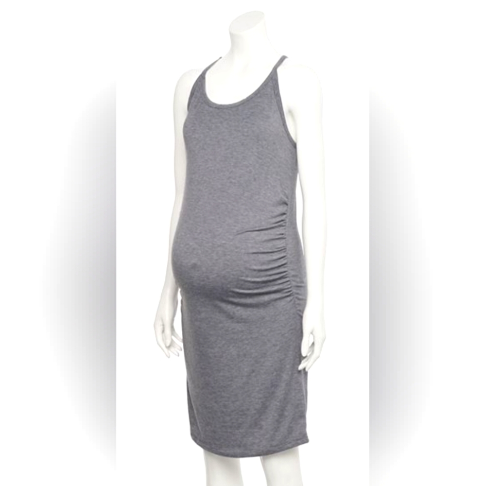 MATERNITY, Tek Gear, Tank Dress, Gray, Size Large.